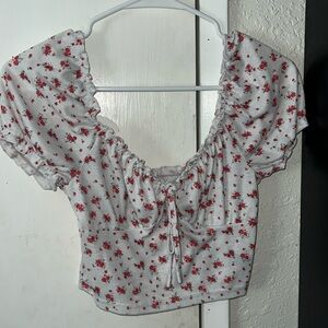 Shein floral crop top